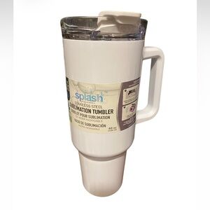 Splash White Stainless Steel Tumbler 40 oz NWT